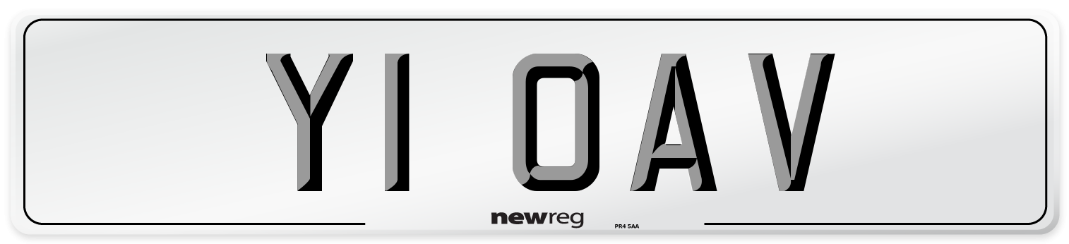 Y1 OAV Number Plate from New Reg